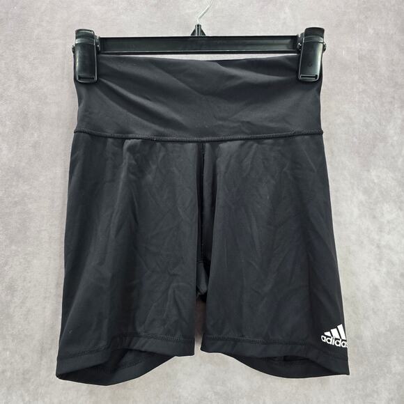 Adidas Black Compression Athletic Stretch Active Pants Shorts Small - Picture 1 of 4